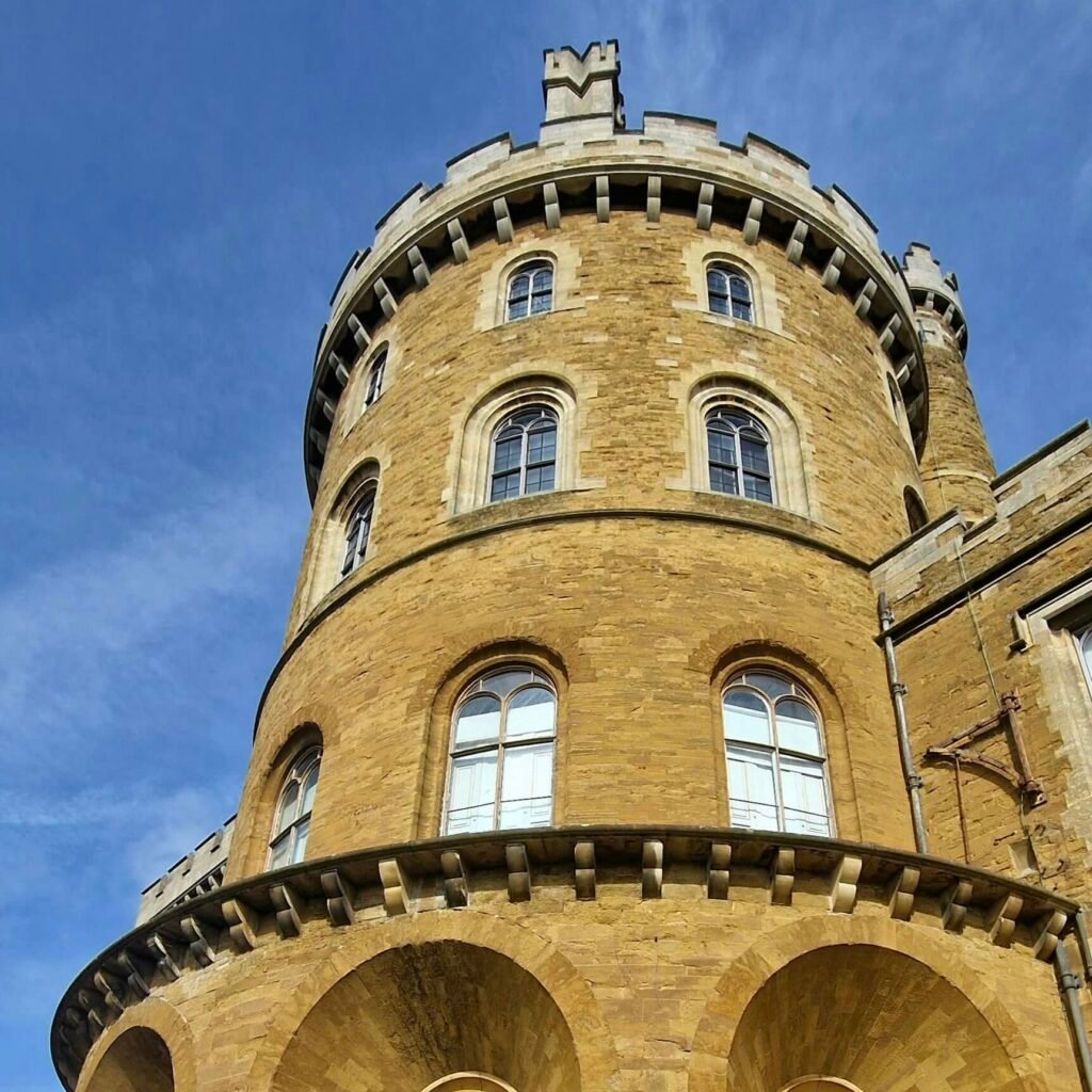 Facade of Belvoir Castle in Leicestershire