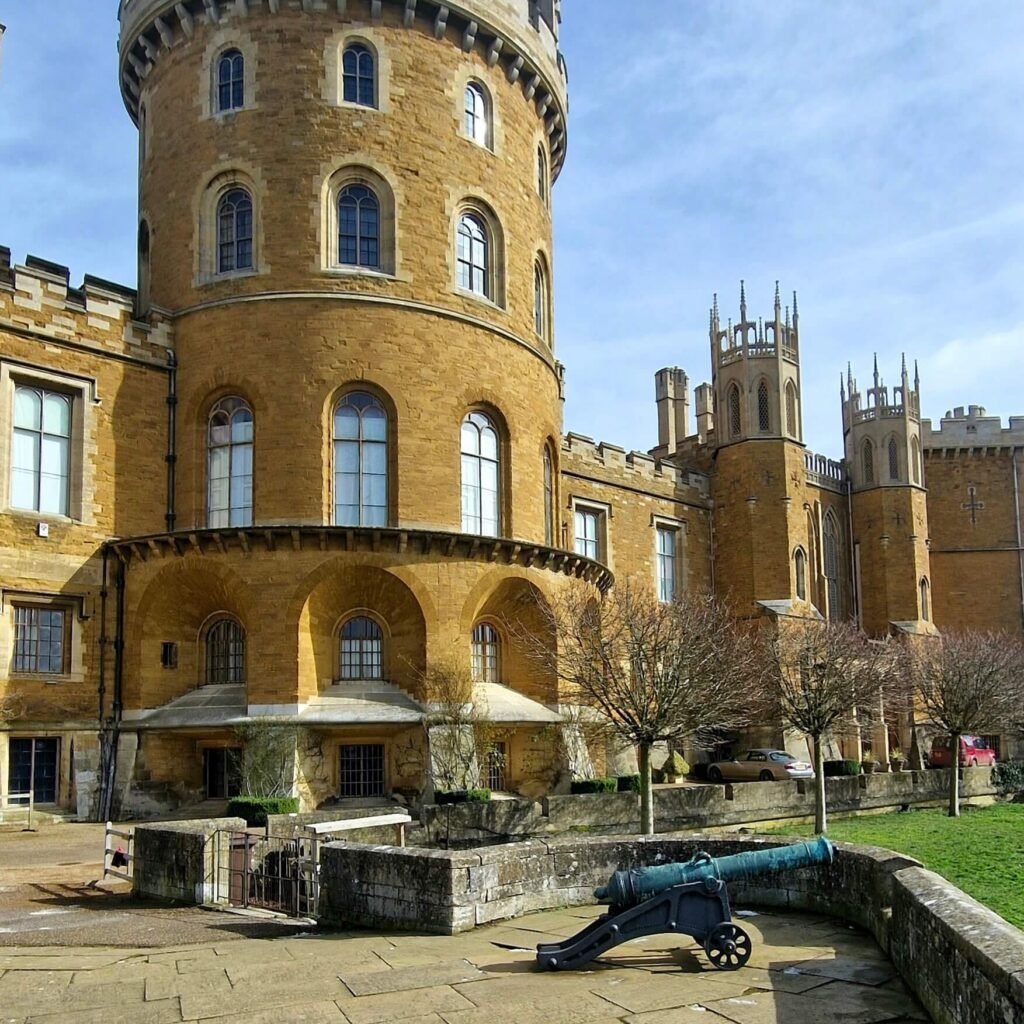 View of Belvoir Castle from the gardens