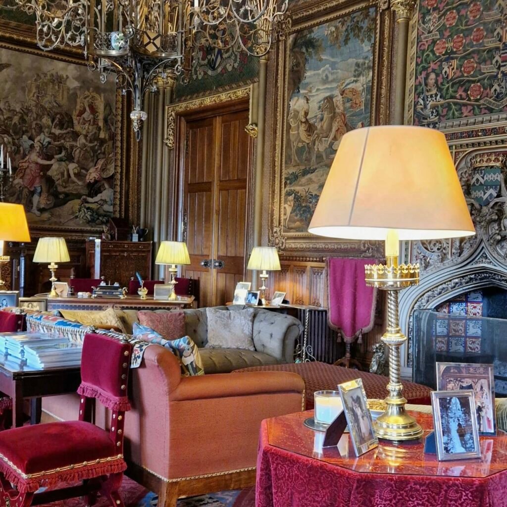 Opulent interiors of Eastnor Castle in Herefordshire