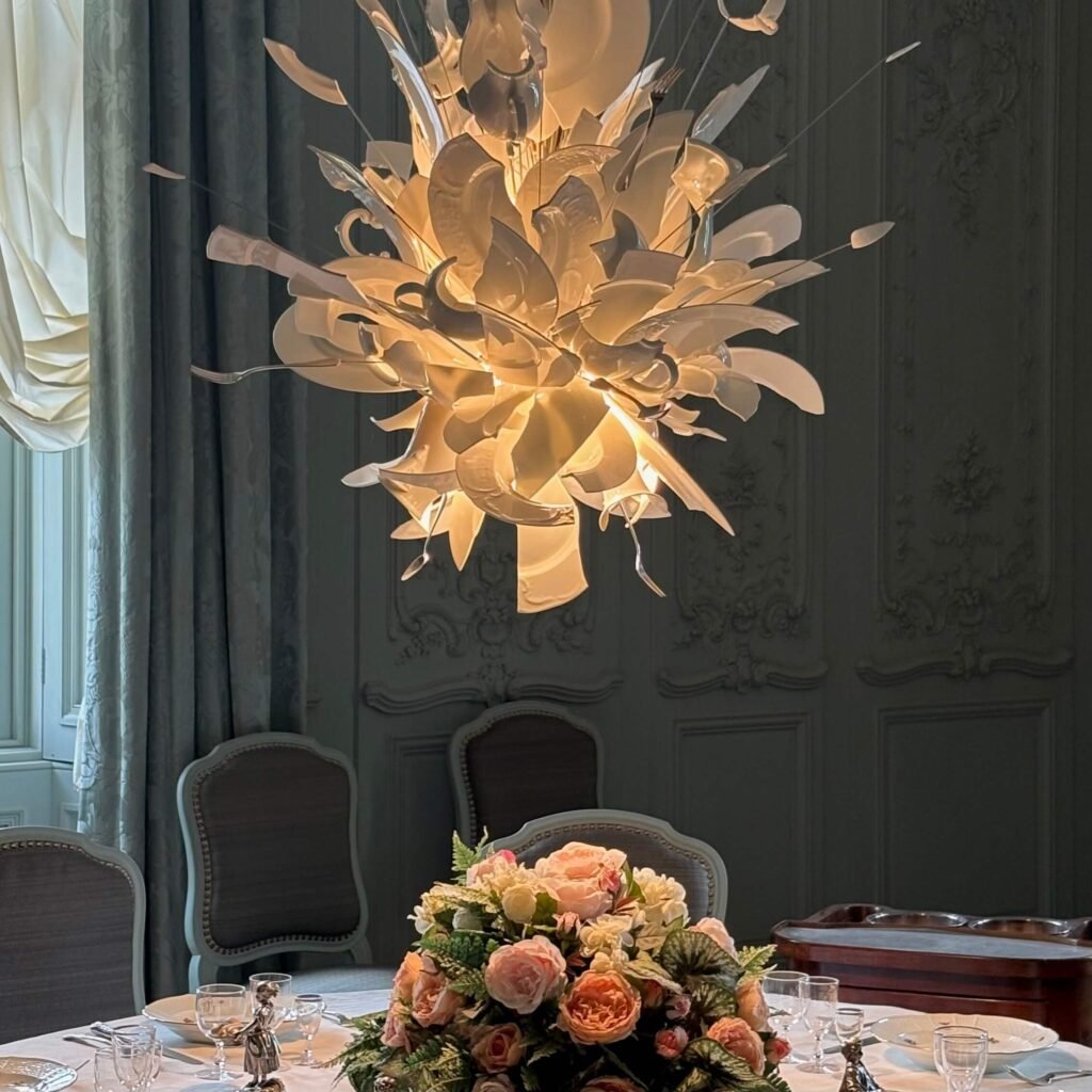 Decorative interior details of dining room at Waddesdon Manor