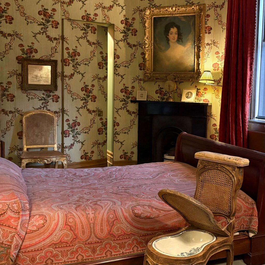 Ornate bedroom inside Waddesdon Manor